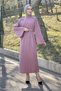 Fashion Stripe Waist Tie Dress Powder - 2