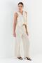 Asymmetric Vest and Pants Suit NATURAL - 4