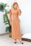 Balloon Sleeve Dress Salmon - 4