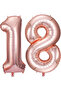 18. Age Birthday Foil Balloon Set Gold Rose 100 cm