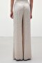 Jacquard Satin Trousers - Beige - 8