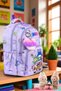 Girl's Primary School Orthopedic Set of 3 Pen Holder Lunch Bag with 3 Compartments Water Bottle - 4