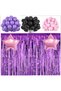 Purple, Black, Pink Pastel Balloon, 2 Pink Star Balloons, 2 Purple Backdrops