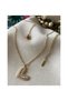 Stainless Steel Zircon Stone Heart Figured Women's Necklace – Stylish & Elegant Design - 2