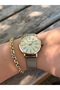 Rosegold and Silver Bis-Blue Strawberry Cord Steel Watches Women's Watches Do Not Change Color - 3