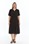 Black and White Polka Dot Short Sleeve Viscose Summer Mother's Dress - 6