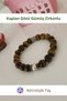 Tiger's Eye Natural Stone Bracelet Certified (Silver Color Round Charm) - 7