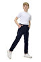 Children's Canvas Fabric Standard Leg School Pants with Elastic Waist - 2