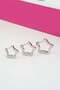 Women's Vip Series 316 L Stainless Steel Star Model 3-Piece Earring Set