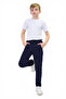 Children's Canvas Fabric Standard Leg School Pants with Elastic Waist