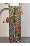 Ethnic Patterned Chiffon Satin Pants (Feel Like You Have No Feeling on It) - 5