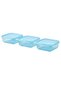 طقم حاويات تخزين بلاستيك بروتا أزرق 0.6 لتر، 3 قطع