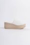 Marla orthopedic sole filled heel straw appearance knitted women's slippers tkt - white - 6