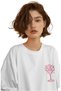 Oversize Galentine Girls Club Back Printed T-Shirt, Ladies Cocktail Printed Crew Neck T-Shirt - 2