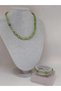 Galaxy Series Prehnite (Prinayt) Stone Necklace & Bracelet Set - 2