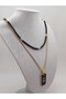 Night Series Men's Natural Stone Steel Necklace (56080) - 5