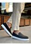 Ba0241 Laceless High Sole Black White Sole Skin Men's Shoes - 3