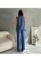 Women's woven blouse pants set - 3