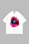 Kiss Me Again Printed Oversize Unisex White Tshirt