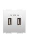 PRIZA USB 5V-2A MODULAR ALB 2M