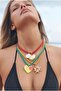 Zr Model 3 Color Rope Summer Necklace 42-52-53cm - 2