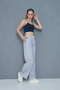 Women's Brode Detailed Striped Poplin Trousers 700-3757 - 5