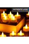 YU WELL Bright Flameless LED Tea Light Candles Battery Operated LED Candles 24pcs Warm White - 8