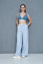 Women's Brode Detailed Striped Poplin Trousers 700-3757