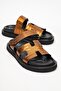 Loana Copper Print Genuine Leather Women's Slippers