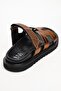Loana Copper Print Genuine Leather Women's Slippers - 5