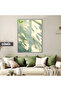 Amazing | Live Green Leafed Plant Shadow Cy2 | Framed Tempered Glass Table Single Vertical