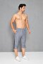 Men's Stripe Detailed Pocket Micro Sea Capri Gray 2668-g - 5