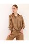 Long Muslin Blouse with Knot on the Front and Back