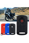 حافظة مفاتيح منقوشة من السيليكون لـ Yamaha Xmax 250 300 400 Tech Max 250 400 (أسود وأبيض - قطعة واحدة) - 4