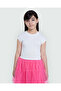 Girls’ Tee With Subtle Slogan – White