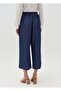 Denim-Effect Fluid Trousers With Belt - 3