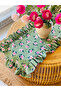 40*120 cm Green Floral Duck Fabric Runner - 2