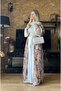 Design Triple Suit, Embroidered Chiffon Jacket Triple Suit, Pants Triple Suit - 2