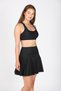 Women's Pleated Shorts Skirt Black - Lycra Swimwear Fabric S-5Xl - 5