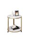 Nordic Light Luxury Marble Living Room Simple Modern Creative Storage Small Round Table Single Layer