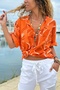 Bohemian Design Necklace with Wooden Colored Beads - 4