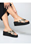 Lotus High Platform Heel Women's Cross Beach Slippers (6.5) cm