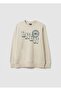 French Terry Sweatshirt With Lettering Print
