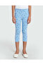 Cropped Leggings In Cornflower Blue - 2