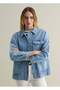 Denim Shacket With Belt