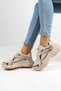 Beige Women's Casual Sneaker Shoes Stylish High Sole - with Color Options - 4