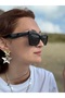 Black Cat Eye Framed Black Glass Brand Model Polarized Women's Sunglasses 2 - 3