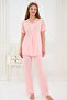 3-Piece Maternity Pajama Set with Lace and Morning Dress - 2