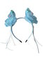 Blue Color Butterfly Pearl Children's Crown - 2