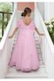 Girl's Organza Evening Dress with Crown and Bag Gift, Graduation, Wedding, Special Occasions - 3